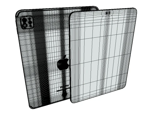 Apple iPad Pro Silver 3D Model