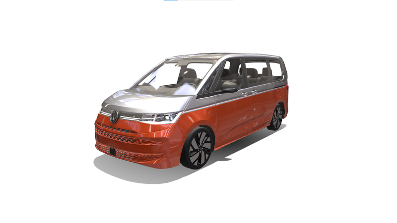 Volkswagen Multivan style 3D Model .c4d .max .obj .3ds .fbx .stl .blend 