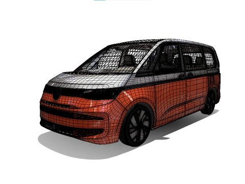 Estilo Volkswagen Multivan Modelo 3D