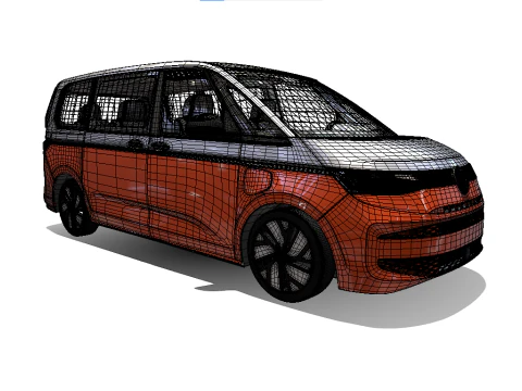 Estilo Volkswagen Multivan Modelo 3D