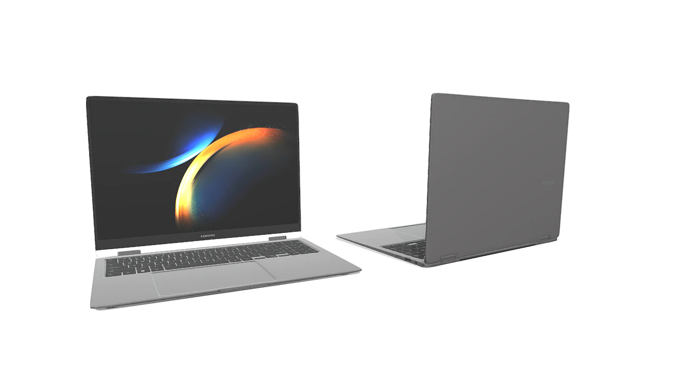 Samsung Galaxy Book 4 Pro 360 3D Model .c4d .max .obj .3ds .fbx .stl .blend 