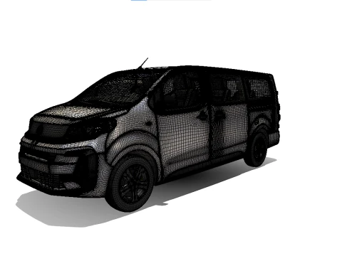 Vauxhall vivaro passenger van 3D Model