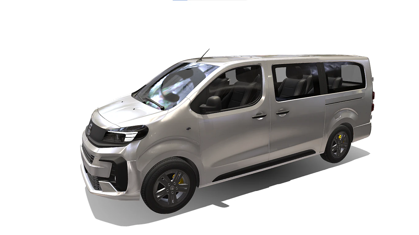 Vauxhall vivaro passenger van 3D Model .c4d .max .obj .3ds .fbx .stl .blend 