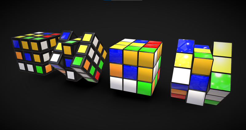 Rubik s Cube Model 3D .c4d .max .obj .3ds .fbx .stl .blend 