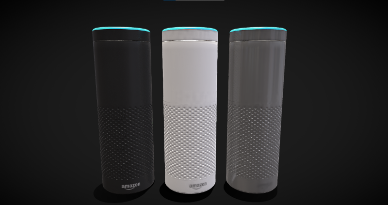 AmazonEchoBlackWhiteGrey Modello 3D .c4d .max .obj .3ds .fbx .stl .blend 