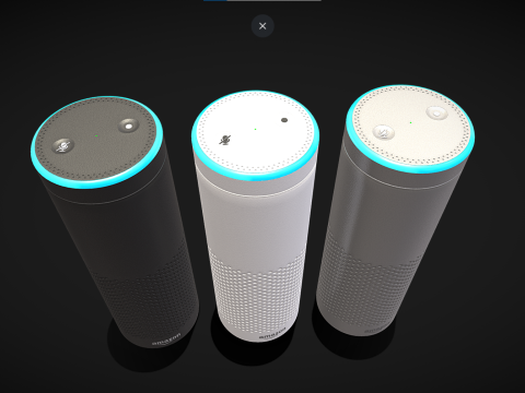 AmazonEchoBlackWhiteGrey Modello 3D