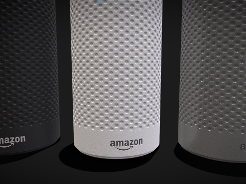 AmazonEchoBlackWhiteGrey Modello 3D