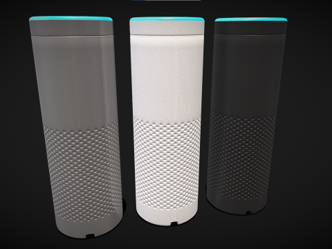 AmazonEchoBlackWhiteGrey Modello 3D