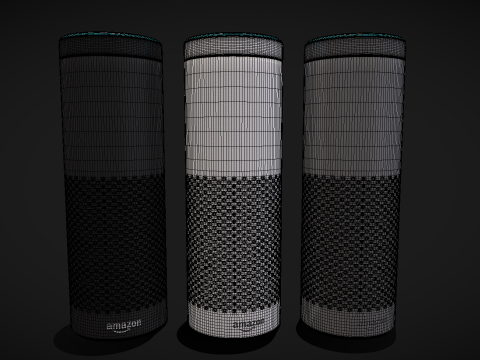AmazonEchoBlackWhiteGrey Modello 3D