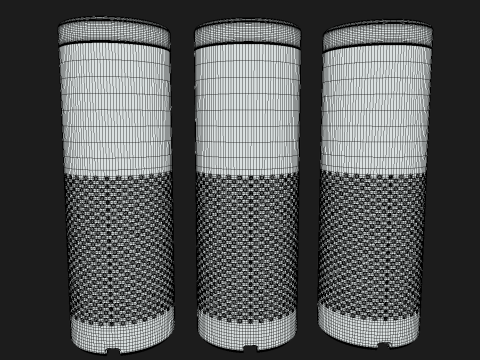 AmazonEchoBlackWhiteGrey Modello 3D