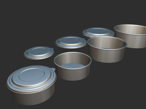 Food-container Model 3D