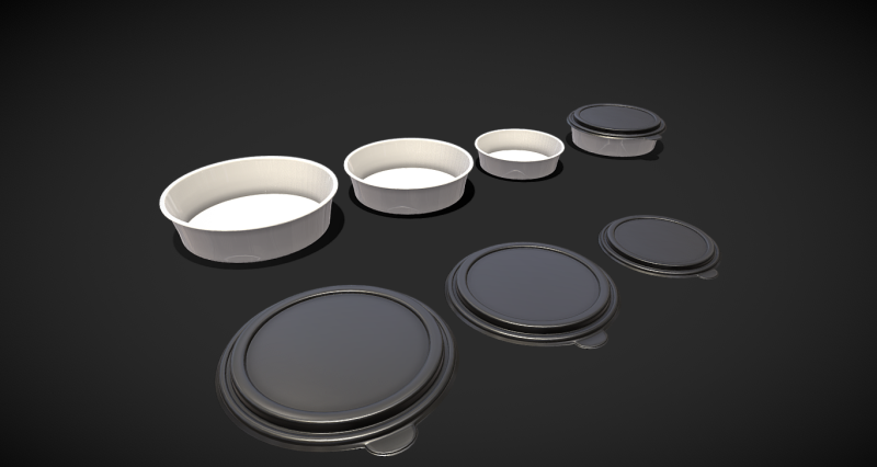 Food-container Model 3D .c4d .max .obj .3ds .fbx .stl .blend 