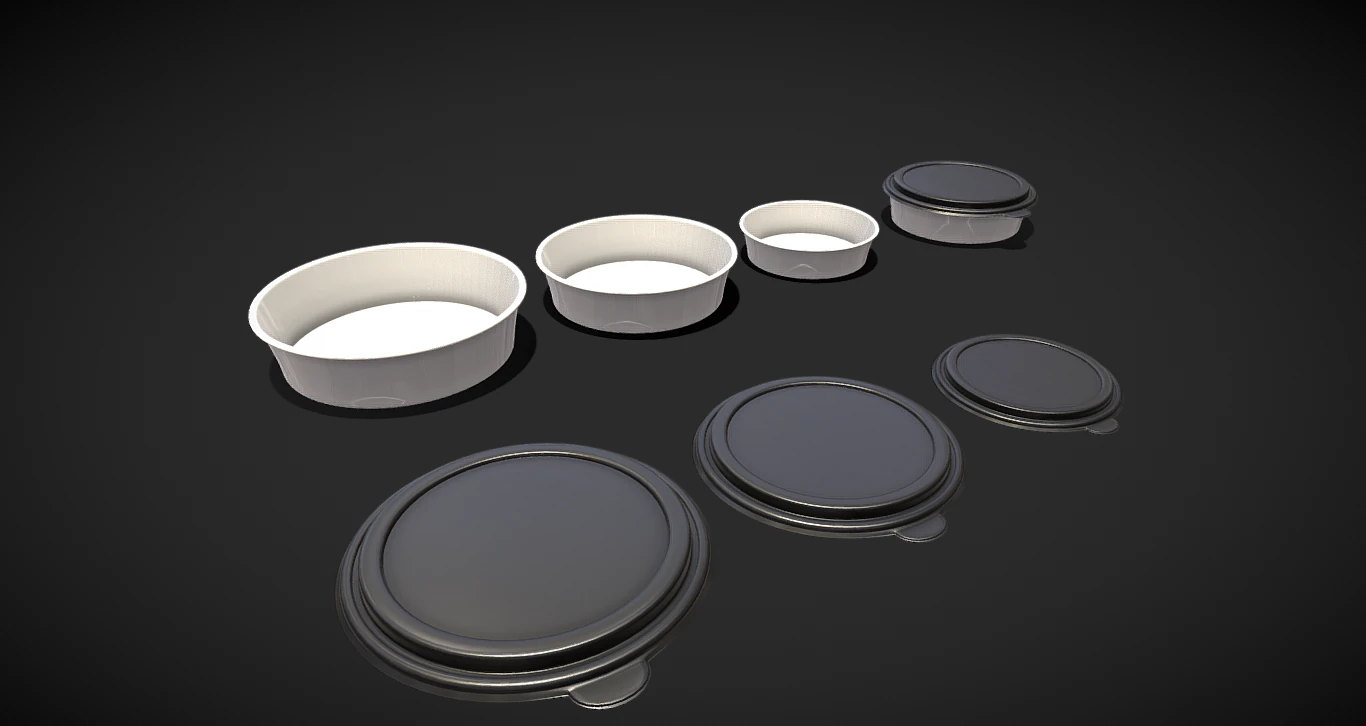 Food-container 3D Model .c4d .max .obj .3ds .fbx .stl .blend