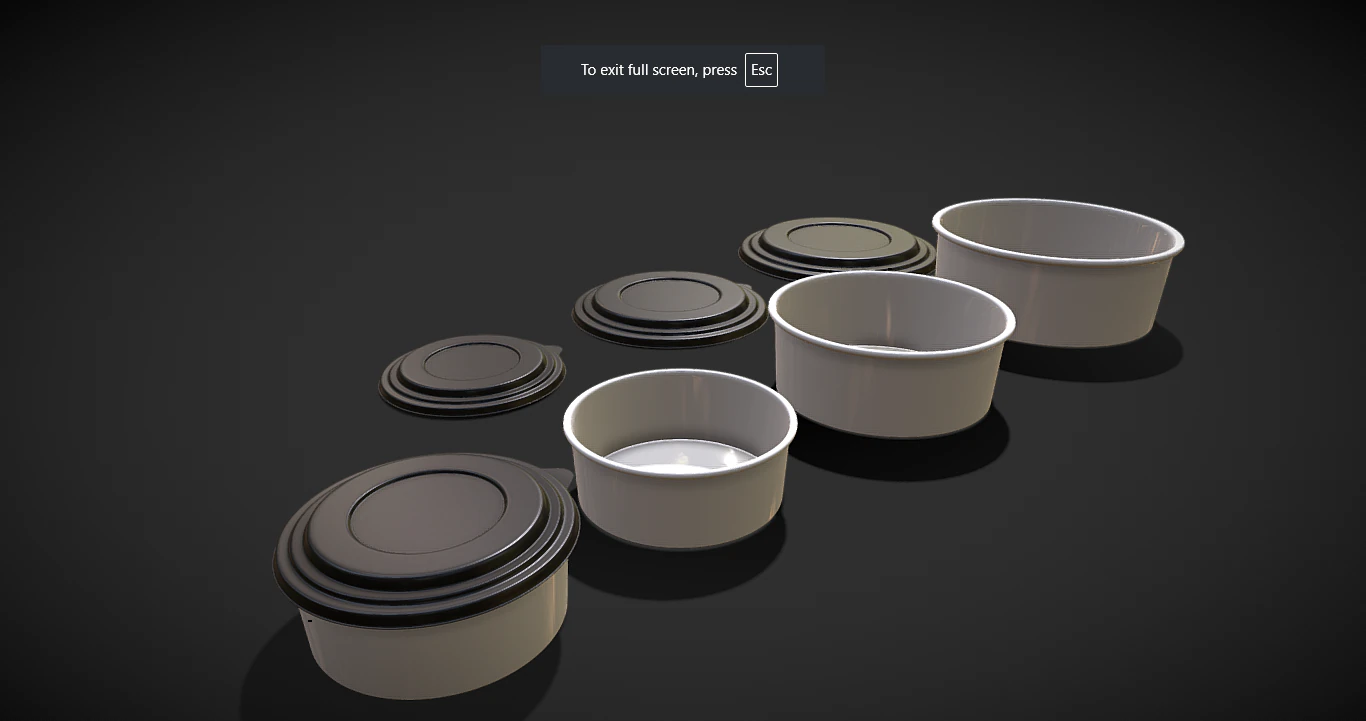 Foodcontainer 3D Model .c4d .max .obj .3ds .fbx .stl .blend 