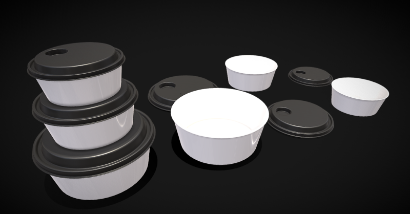 Food containerprinter 3D 模型 .c4d .max .obj .3ds .fbx .stl .blend 