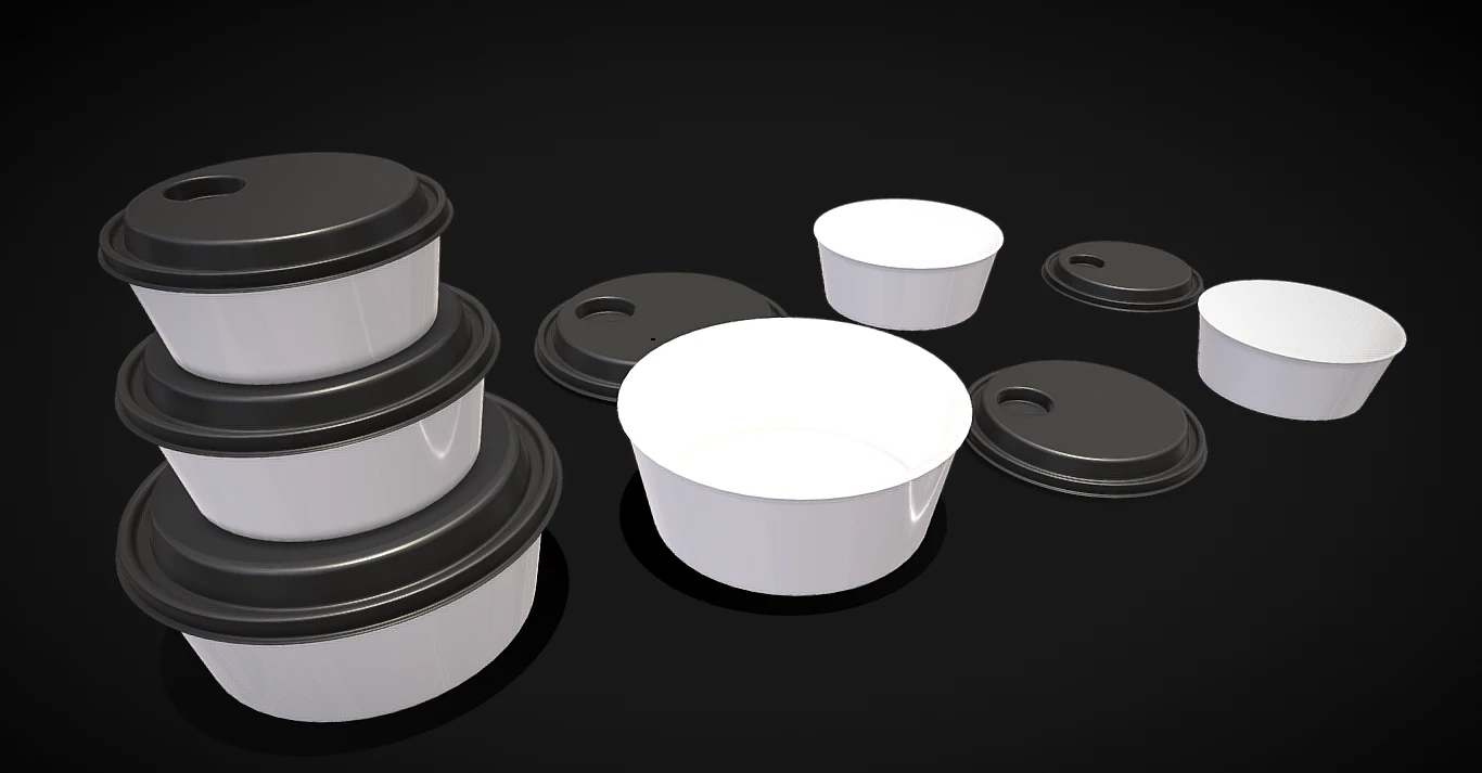 Food containerprinter 3D Model .c4d .max .obj .3ds .fbx .stl .blend 