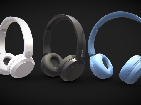 BluetoothHeadphoneSonyWHCH52 3D मॉडल