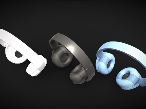 BluetoothHeadphoneSonyWHCH52 3D Model
