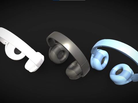 BluetoothHeadphoneSonyWHCH52 3D Model
