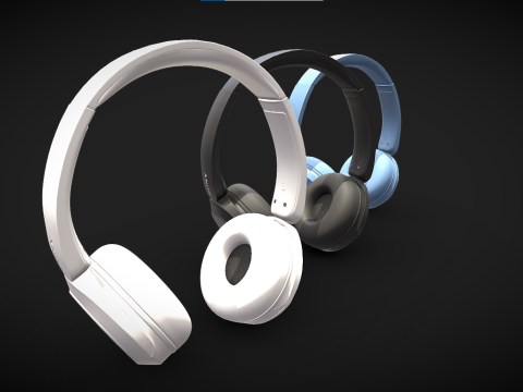 BluetoothHeadphoneSonyWHCH52 3D Model