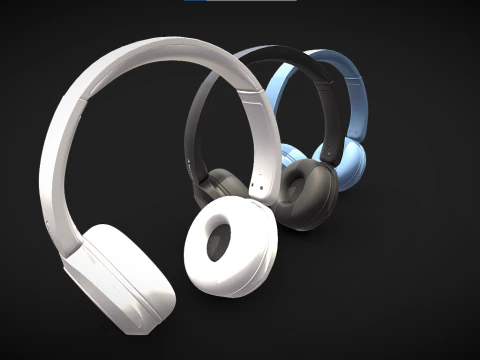BluetoothHeadphoneSonyWHCH52 3D Model