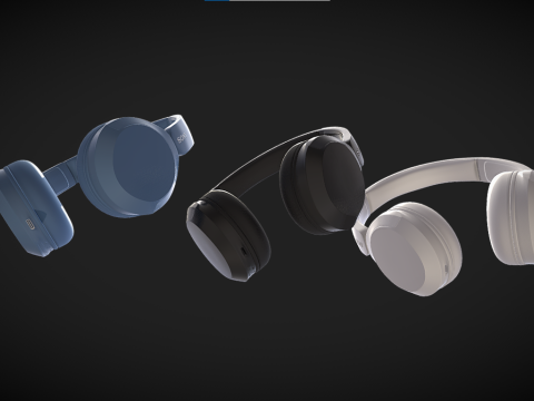 BluetoothHeadphoneSonyWHCH52 3D Model