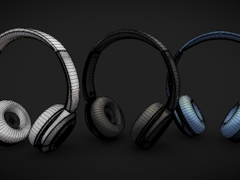 BluetoothHeadphoneSonyWHCH52 3D Model