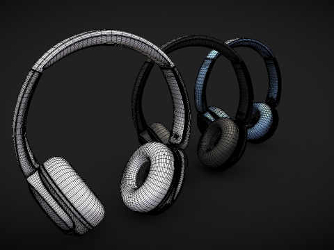 BluetoothHeadphoneSonyWHCH52 3D Model