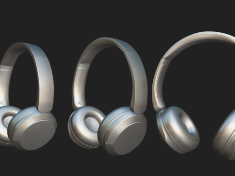 BluetoothHeadphoneSonyWHCH52 3D Model