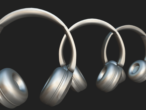 BluetoothHeadphoneSonyWHCH52 3D Model