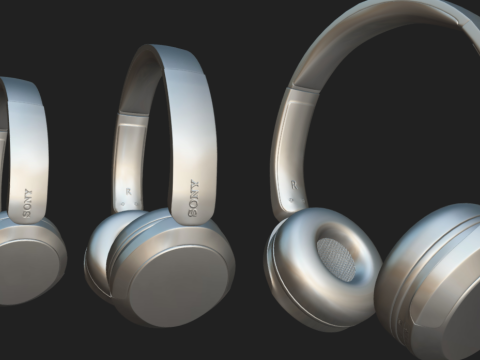 BluetoothHeadphoneSonyWHCH52 3D Model
