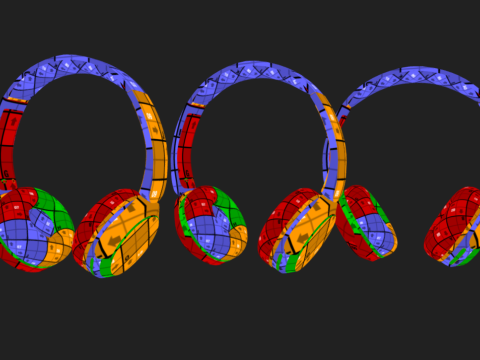 BluetoothHeadphoneSonyWHCH52 3D Model