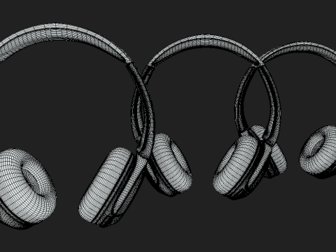 BluetoothHeadphoneSonyWHCH52 3D Model