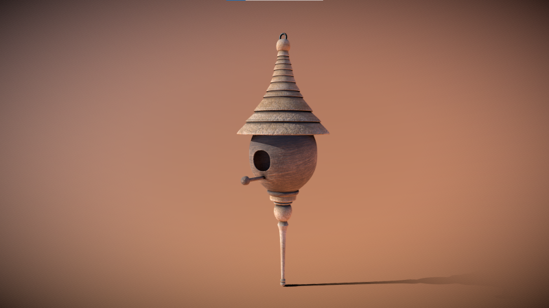 Bird House 3D Model .c4d .max .obj .3ds .fbx .stl .blend 