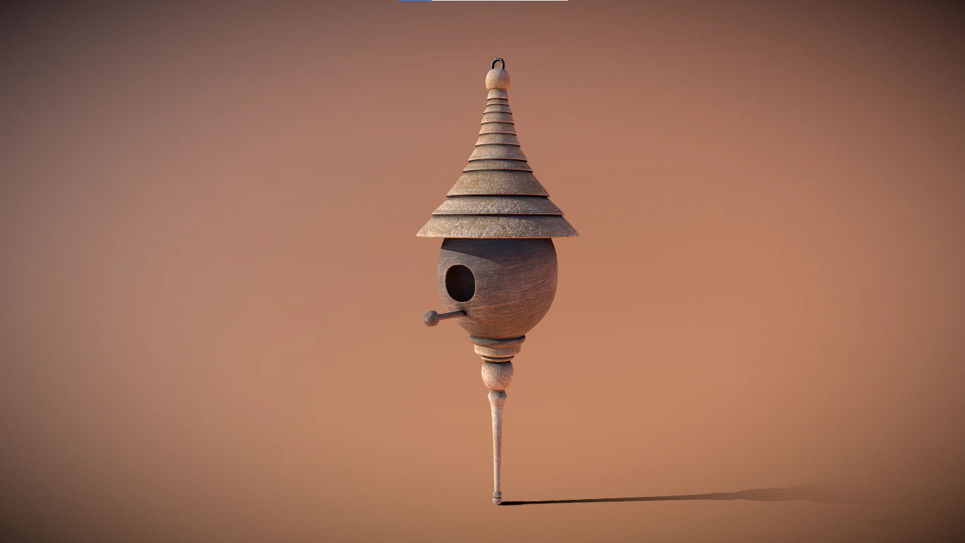 Bird House 3D Model .c4d .max .obj .3ds .fbx .stl .blend