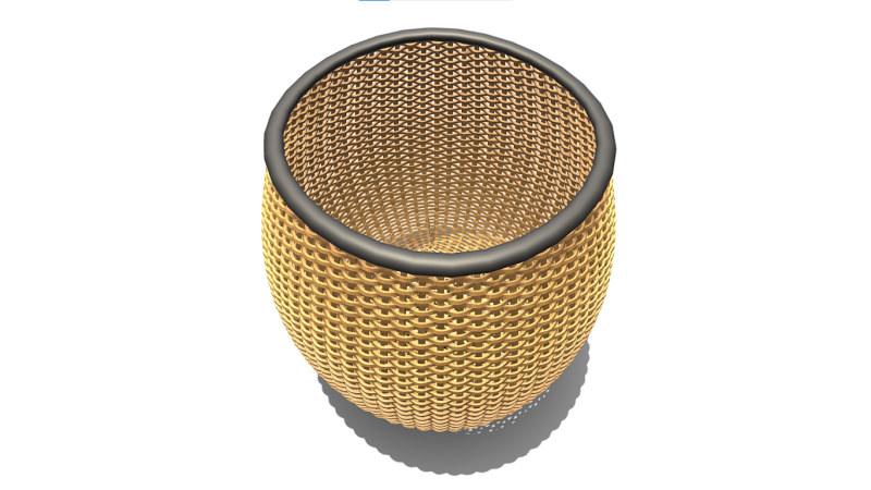Weaving Basket 3D Model .c4d .max .obj .3ds .fbx .stl .blend 