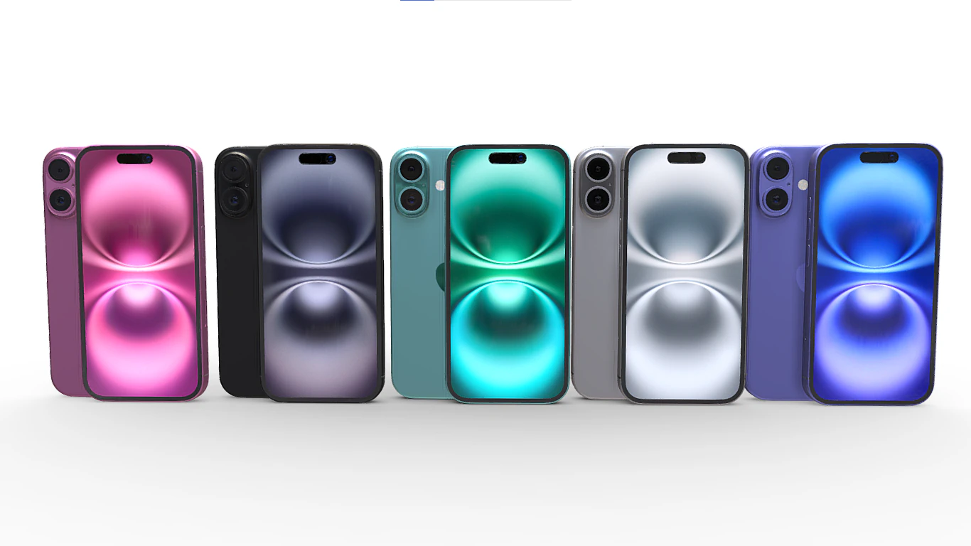New iPhone 16 All 3D Model .c4d .max .obj .3ds .fbx .stl .blend 