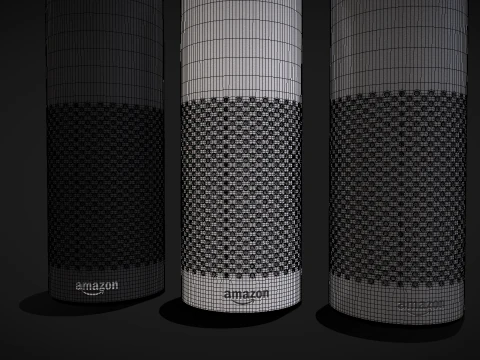 Amazon Echo Black White Grey 3D Model