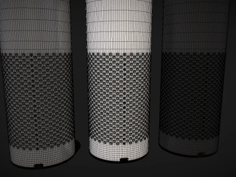 Amazon Echo Black White Grey 3D Model
