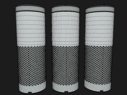 Amazon Echo Black White Grey 3D Model