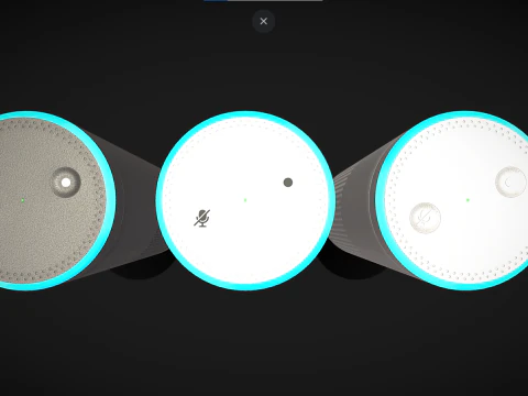 Amazon Echo Black White Grey 3D Model