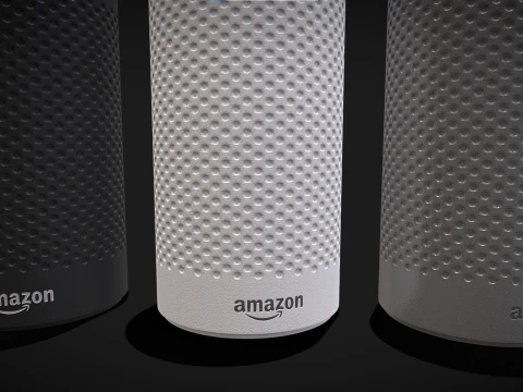 Amazon Echo Black White Grey 3D Model