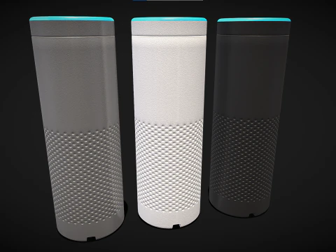 Amazon Echo Black White Grey 3D Model