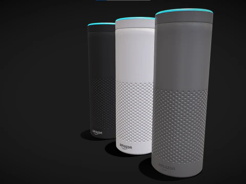 Amazon Echo Black White Grey 3D Model