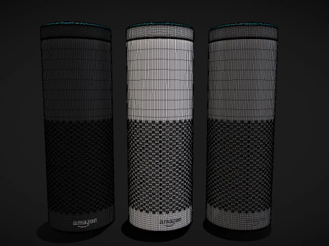 Amazon Echo Black White Grey 3D Model