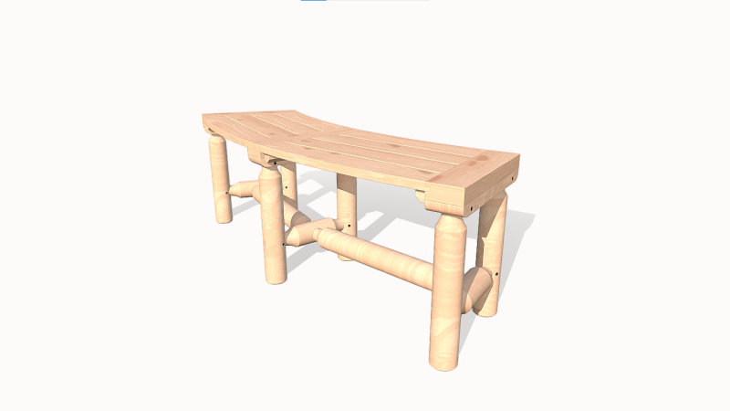 Bench Model 3D .c4d .max .obj .3ds .fbx .stl .blend 