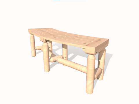 Bench 3D मॉडल