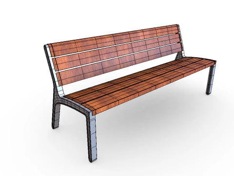 Park Bench 3D Model