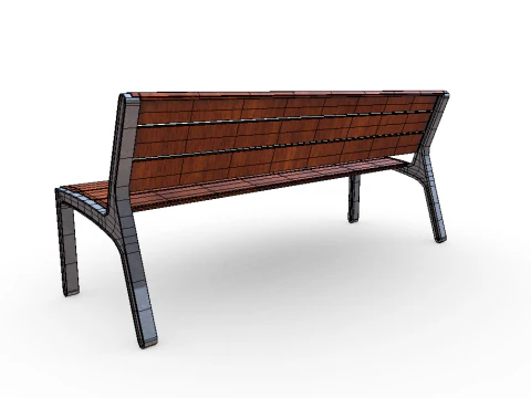 Park Bench 3D Model