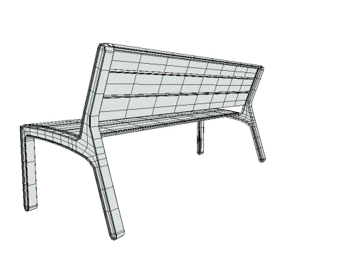 Park Bench 3D Model